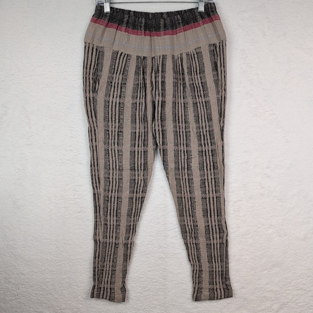 Xirena Gauze Pull On Pascal Pant Women's Small Cotton Striped Tan Black